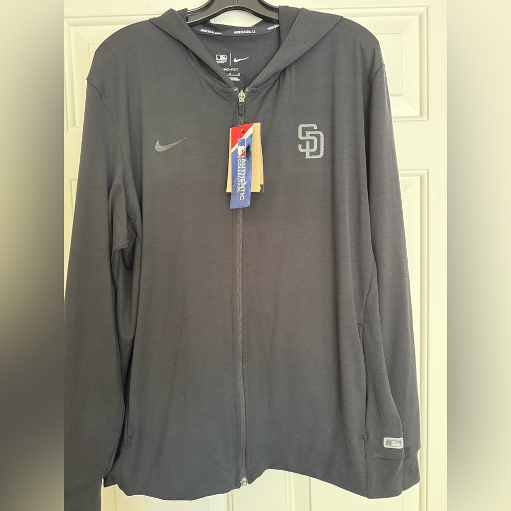 Nike Baseball San Diego Padres MLB Authentic Dri Fit Jacket Hoody Zip